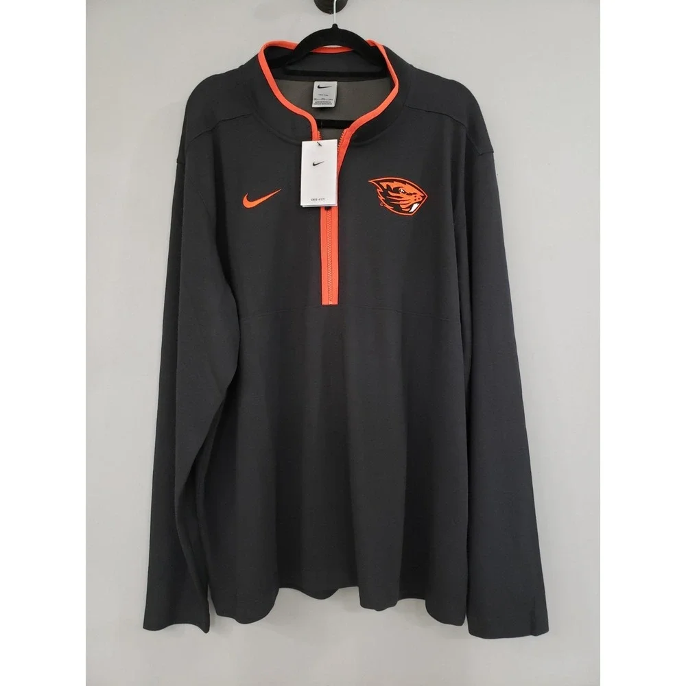 NEW SIZE MENS 4XL - Nike Oregon State Beavers quarter zip pullover long sleeve